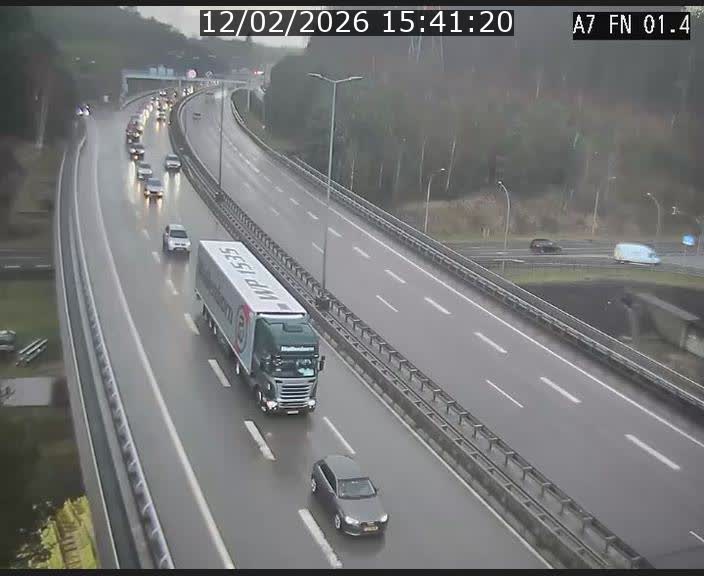 <h2>Caméra autoroute Luxembourg A7 - Tunnel Stafelter - direction Echangeur Grünewald</h2>