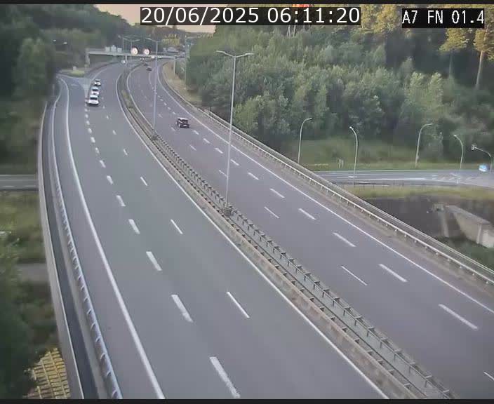 <h2>Caméra autoroute Luxembourg A7 - Tunnel Stafelter - direction Echangeur Grünewald</h2>