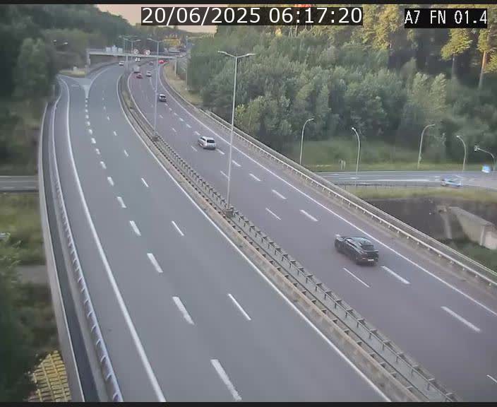 <h2>Caméra autoroute Luxembourg A7 - Tunnel Stafelter - direction Echangeur Grünewald</h2>