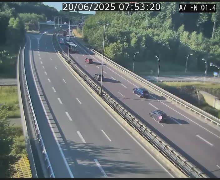 <h2>Caméra autoroute Luxembourg A7 - Tunnel Stafelter - direction Echangeur Grünewald</h2>