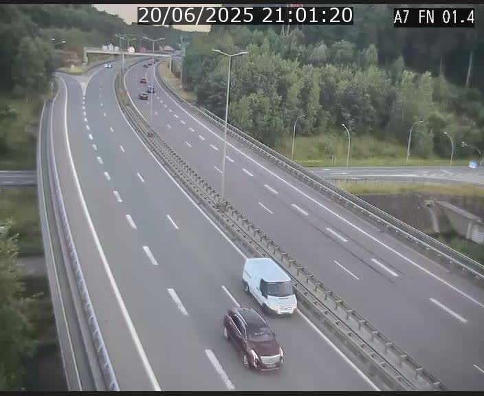 <h2>Caméra autoroute Luxembourg A7 - Tunnel Stafelter - direction Echangeur Grünewald</h2>