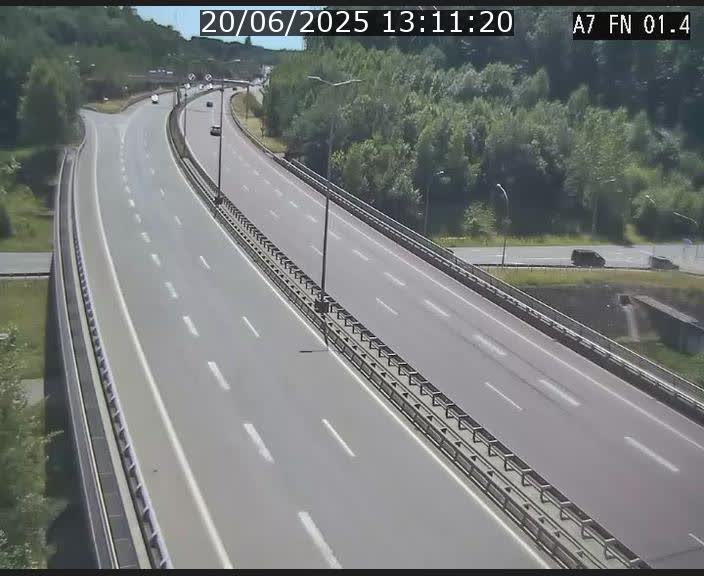 <h2>Caméra autoroute Luxembourg A7 - Tunnel Stafelter - direction Echangeur Grünewald</h2>