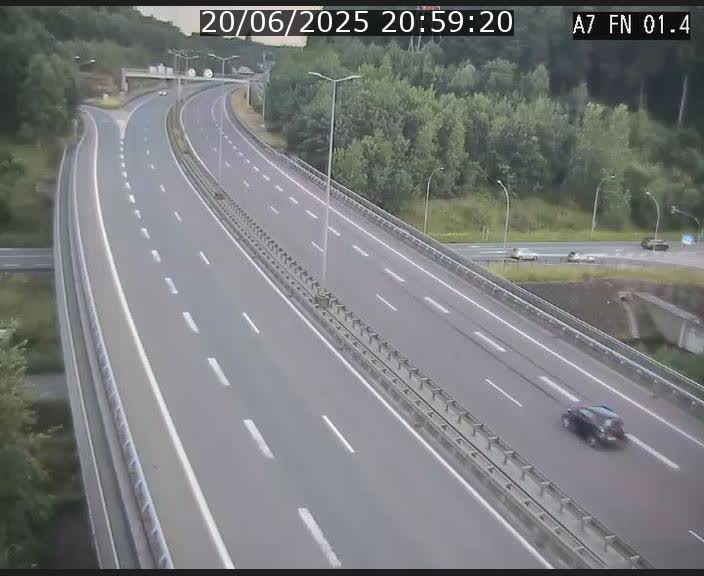 <h2>Caméra autoroute Luxembourg A7 - Tunnel Stafelter - direction Echangeur Grünewald</h2>