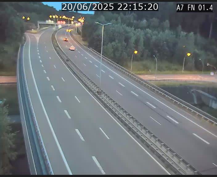 <h2>Caméra autoroute Luxembourg A7 - Tunnel Stafelter - direction Echangeur Grünewald</h2>