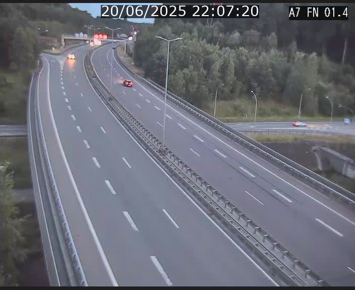 <h2>Caméra autoroute Luxembourg A7 - Tunnel Stafelter - direction Echangeur Grünewald</h2>