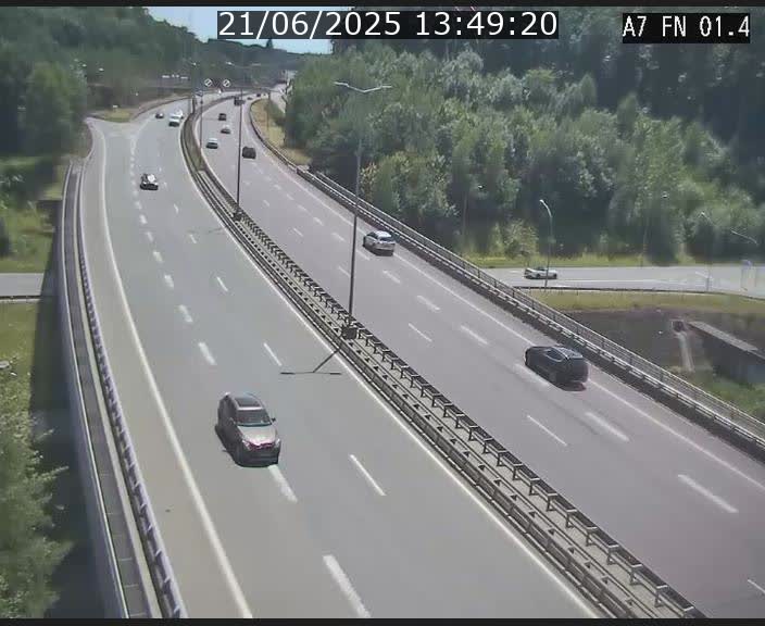 <h2>Caméra autoroute Luxembourg A7 - Tunnel Stafelter - direction Echangeur Grünewald</h2>
