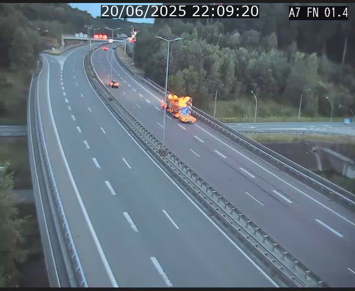 <h2>Caméra autoroute Luxembourg A7 - Tunnel Stafelter - direction Echangeur Grünewald</h2>