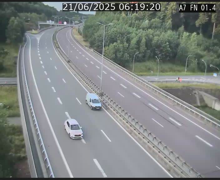 <h2>Caméra autoroute Luxembourg A7 - Tunnel Stafelter - direction Echangeur Grünewald</h2>
