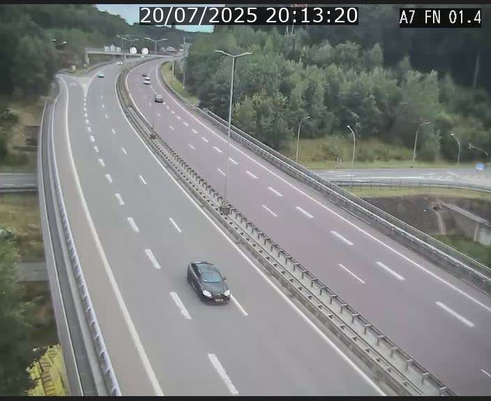 <h2>Caméra autoroute Luxembourg A7 - Tunnel Stafelter - direction Echangeur Grünewald</h2>
