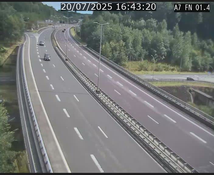 <h2>Caméra autoroute Luxembourg A7 - Tunnel Stafelter - direction Echangeur Grünewald</h2>