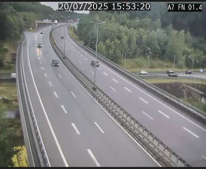 <h2>Caméra autoroute Luxembourg A7 - Tunnel Stafelter - direction Echangeur Grünewald</h2>