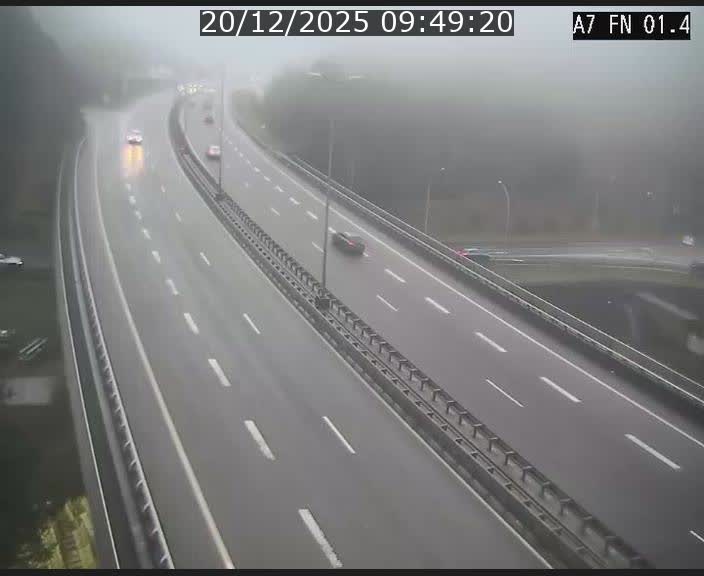 <h2>Caméra autoroute Luxembourg A7 - Tunnel Stafelter - direction Echangeur Grünewald</h2>