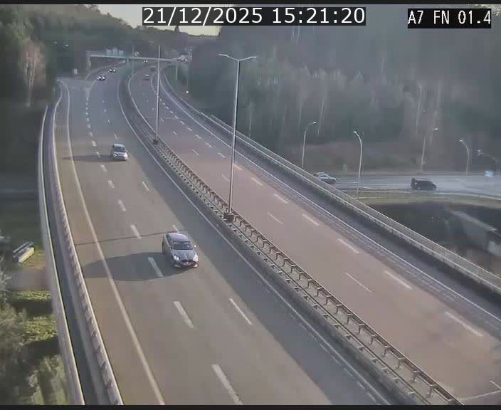 <h2>Caméra autoroute Luxembourg A7 - Tunnel Stafelter - direction Echangeur Grünewald</h2>