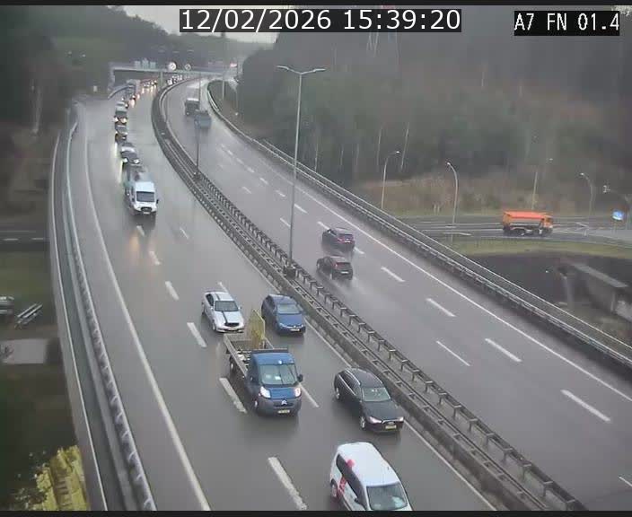 <h2>Caméra autoroute Luxembourg A7 - Tunnel Stafelter - direction Echangeur Grünewald</h2>