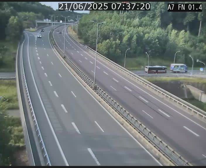 <h2>Caméra autoroute Luxembourg A7 - Tunnel Stafelter - direction Echangeur Grünewald</h2>