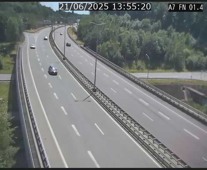 <h2>Caméra autoroute Luxembourg A7 - Tunnel Stafelter - direction Echangeur Grünewald</h2>