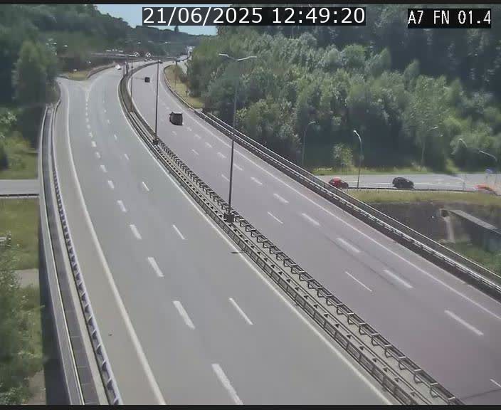 <h2>Caméra autoroute Luxembourg A7 - Tunnel Stafelter - direction Echangeur Grünewald</h2>
