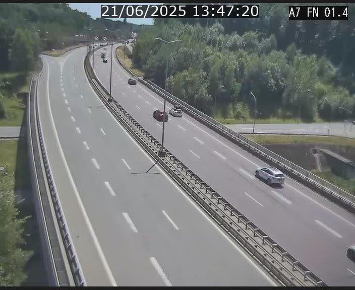 <h2>Caméra autoroute Luxembourg A7 - Tunnel Stafelter - direction Echangeur Grünewald</h2>