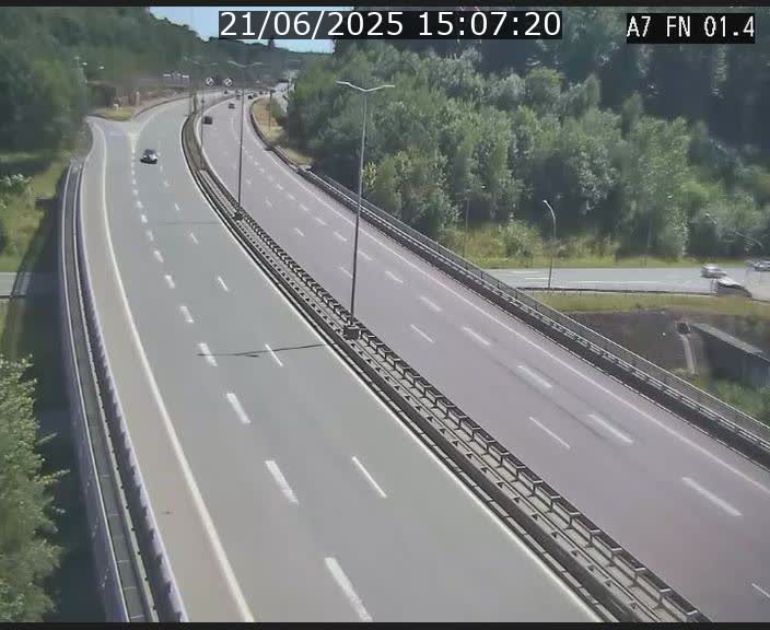 <h2>Caméra autoroute Luxembourg A7 - Tunnel Stafelter - direction Echangeur Grünewald</h2>