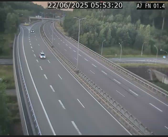 <h2>Caméra autoroute Luxembourg A7 - Tunnel Stafelter - direction Echangeur Grünewald</h2>