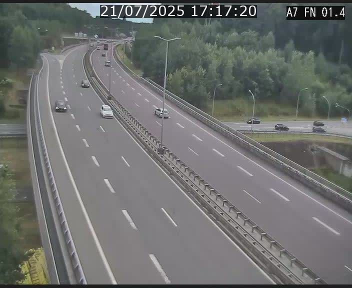 <h2>Caméra autoroute Luxembourg A7 - Tunnel Stafelter - direction Echangeur Grünewald</h2>