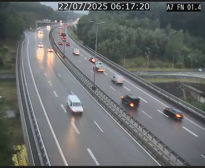 <h2>Caméra autoroute Luxembourg A7 - Tunnel Stafelter - direction Echangeur Grünewald</h2>