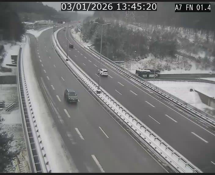 <h2>Caméra autoroute Luxembourg A7 - Tunnel Stafelter - direction Echangeur Grünewald</h2>