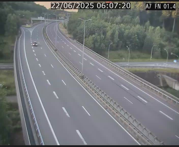 <h2>Caméra autoroute Luxembourg A7 - Tunnel Stafelter - direction Echangeur Grünewald</h2>