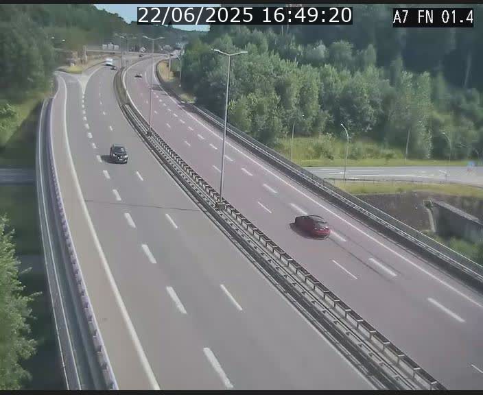 <h2>Caméra autoroute Luxembourg A7 - Tunnel Stafelter - direction Echangeur Grünewald</h2>