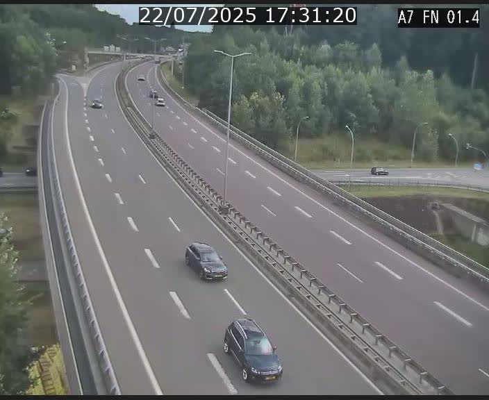 <h2>Caméra autoroute Luxembourg A7 - Tunnel Stafelter - direction Echangeur Grünewald</h2>