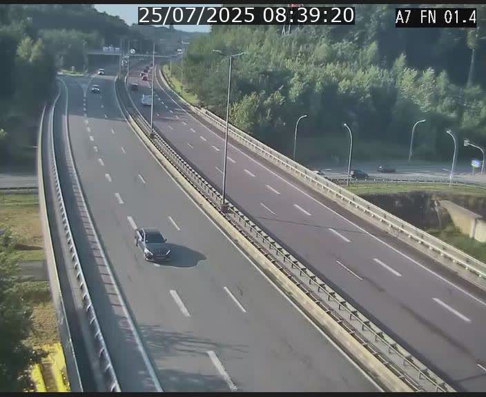 <h2>Caméra autoroute Luxembourg A7 - Tunnel Stafelter - direction Echangeur Grünewald</h2>