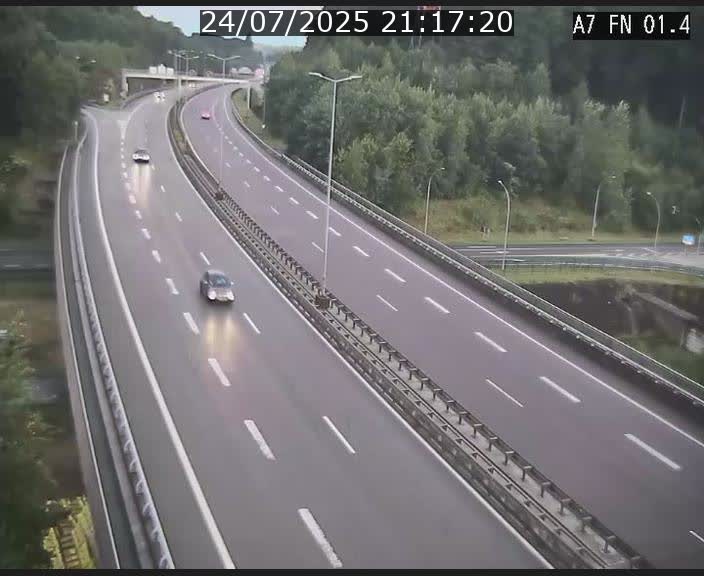 <h2>Caméra autoroute Luxembourg A7 - Tunnel Stafelter - direction Echangeur Grünewald</h2>