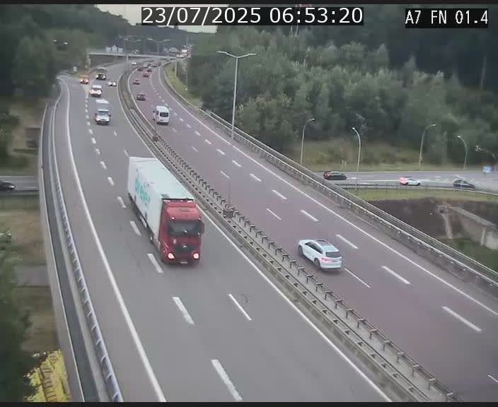 <h2>Caméra autoroute Luxembourg A7 - Tunnel Stafelter - direction Echangeur Grünewald</h2>