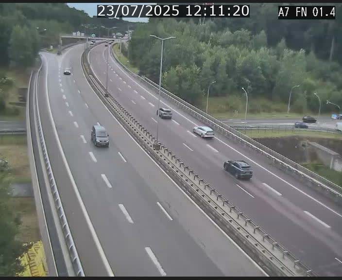 <h2>Caméra autoroute Luxembourg A7 - Tunnel Stafelter - direction Echangeur Grünewald</h2>