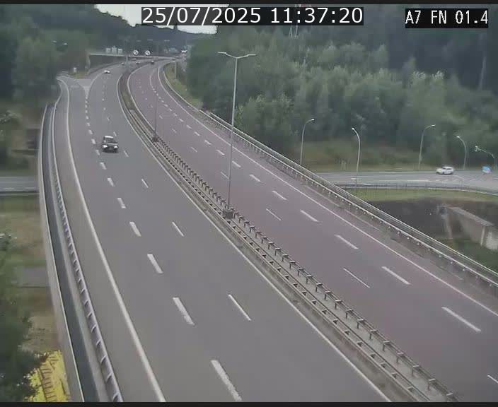 <h2>Caméra autoroute Luxembourg A7 - Tunnel Stafelter - direction Echangeur Grünewald</h2>