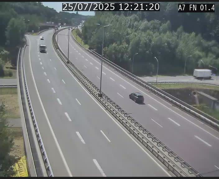 <h2>Caméra autoroute Luxembourg A7 - Tunnel Stafelter - direction Echangeur Grünewald</h2>