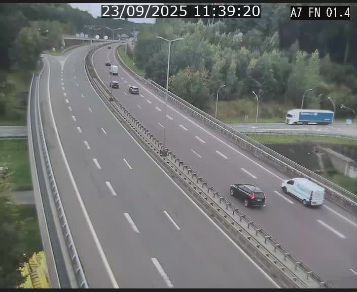 <h2>Caméra autoroute Luxembourg A7 - Tunnel Stafelter - direction Echangeur Grünewald</h2>