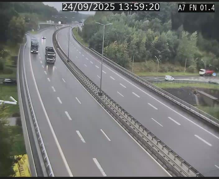 <h2>Caméra autoroute Luxembourg A7 - Tunnel Stafelter - direction Echangeur Grünewald</h2>