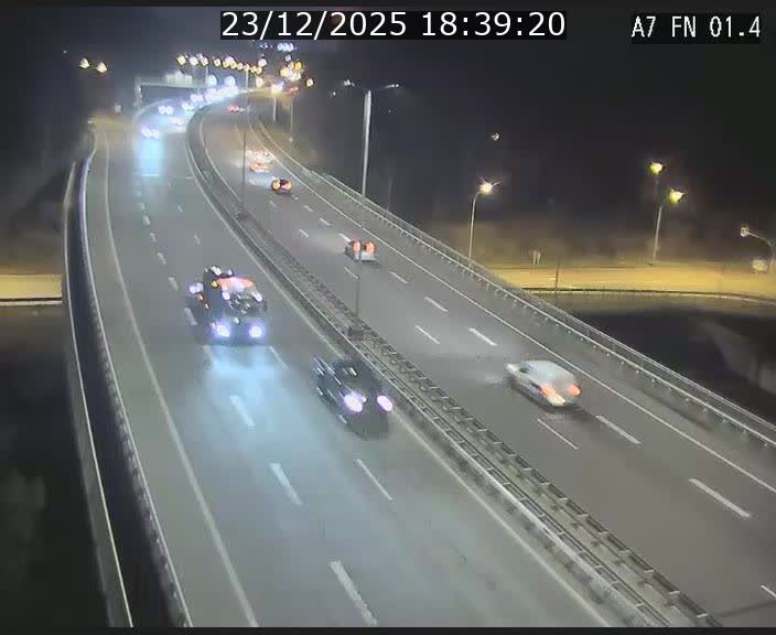 Caméra autoroute Luxembourg A7 - Tunnel Stafelter - direction Echangeur Grünewald