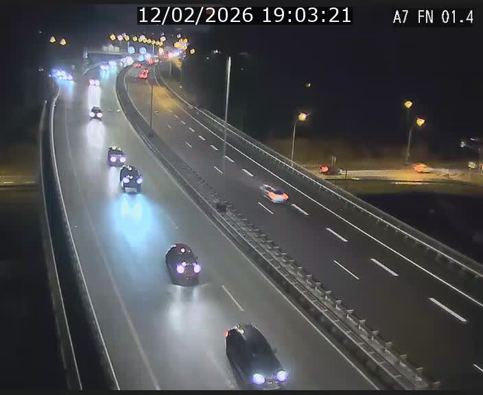 <h2>Caméra autoroute Luxembourg A7 - Tunnel Stafelter - direction Echangeur Grünewald</h2>
