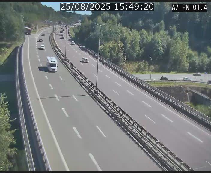<h2>Caméra autoroute Luxembourg A7 - Tunnel Stafelter - direction Echangeur Grünewald</h2>