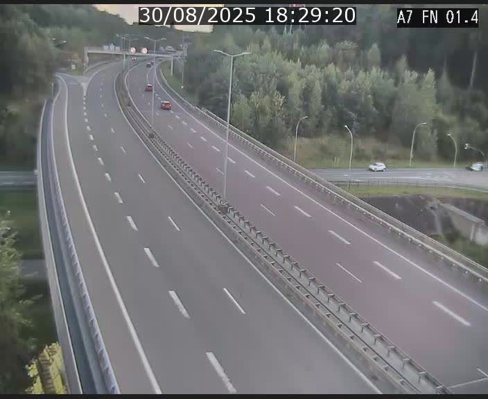 <h2>Caméra autoroute Luxembourg A7 - Tunnel Stafelter - direction Echangeur Grünewald</h2>