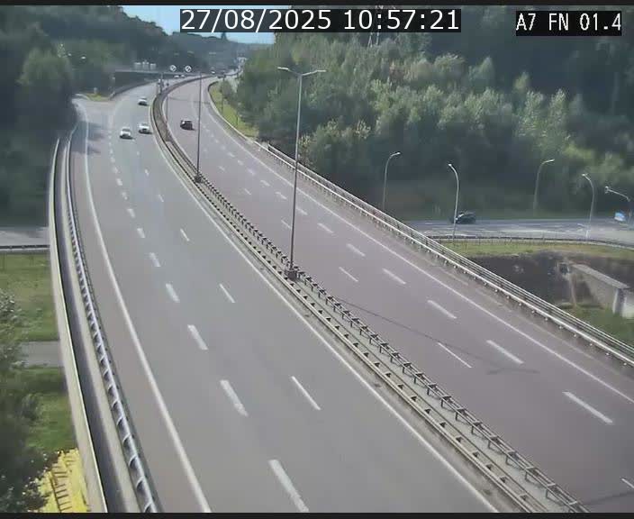 <h2>Caméra autoroute Luxembourg A7 - Tunnel Stafelter - direction Echangeur Grünewald</h2>