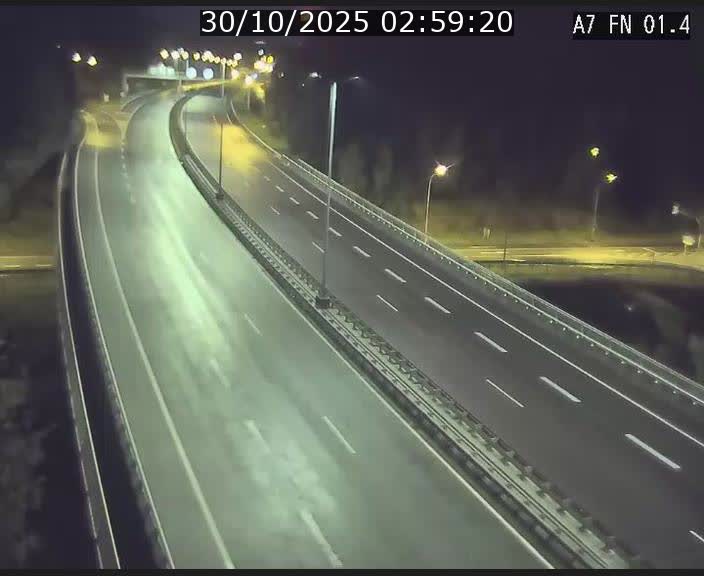 Caméra autoroute Luxembourg A7 - Tunnel Stafelter - direction Echangeur Grünewald