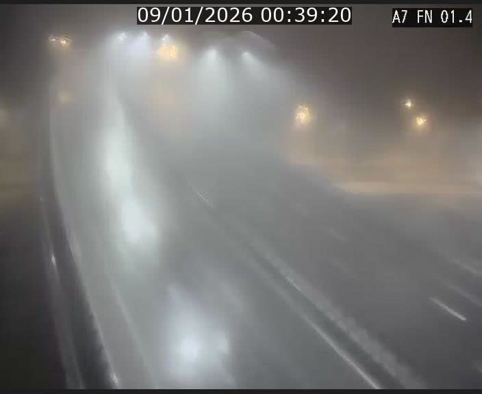 <h2>Caméra autoroute Luxembourg A7 - Tunnel Stafelter - direction Echangeur Grünewald</h2>