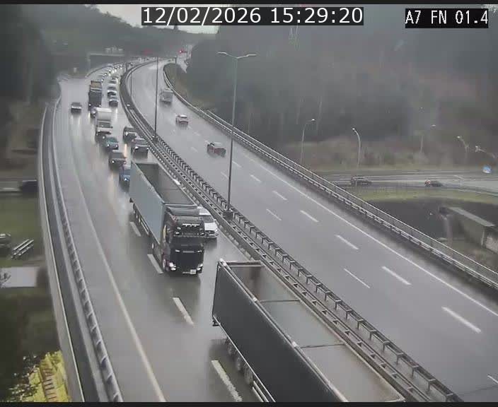 <h2>Caméra autoroute Luxembourg A7 - Tunnel Stafelter - direction Echangeur Grünewald</h2>