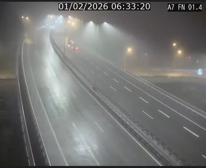 <h2>Caméra autoroute Luxembourg A7 - Tunnel Stafelter - direction Echangeur Grünewald</h2>