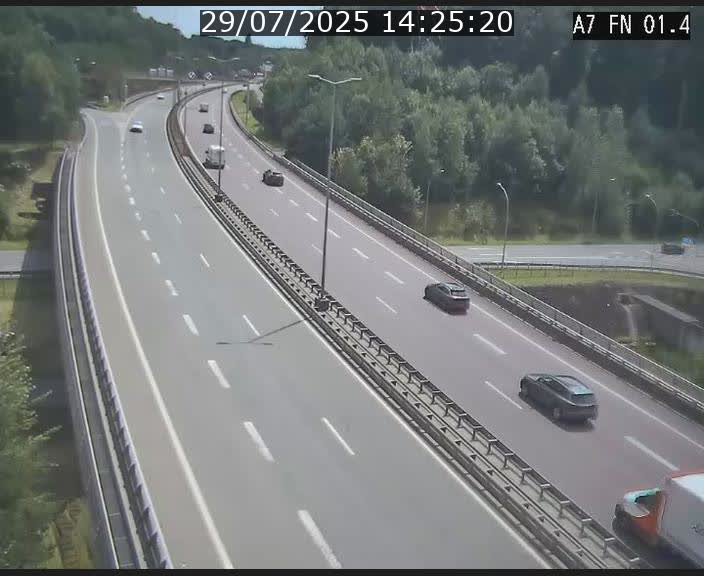 <h2>Caméra autoroute Luxembourg A7 - Tunnel Stafelter - direction Echangeur Grünewald</h2>