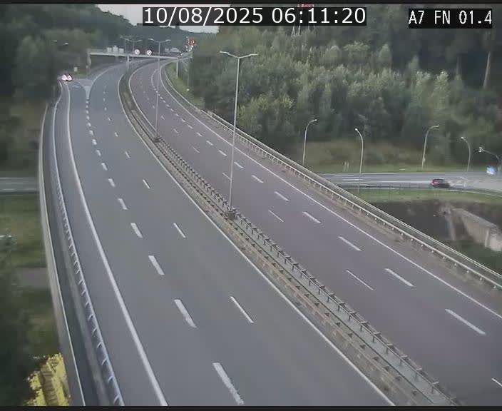 <h2>Caméra autoroute Luxembourg A7 - Tunnel Stafelter - direction Echangeur Grünewald</h2>