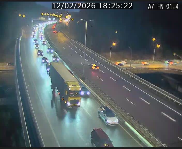<h2>Caméra autoroute Luxembourg A7 - Tunnel Stafelter - direction Echangeur Grünewald</h2>